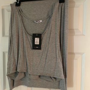 Crop top and mini skirt set